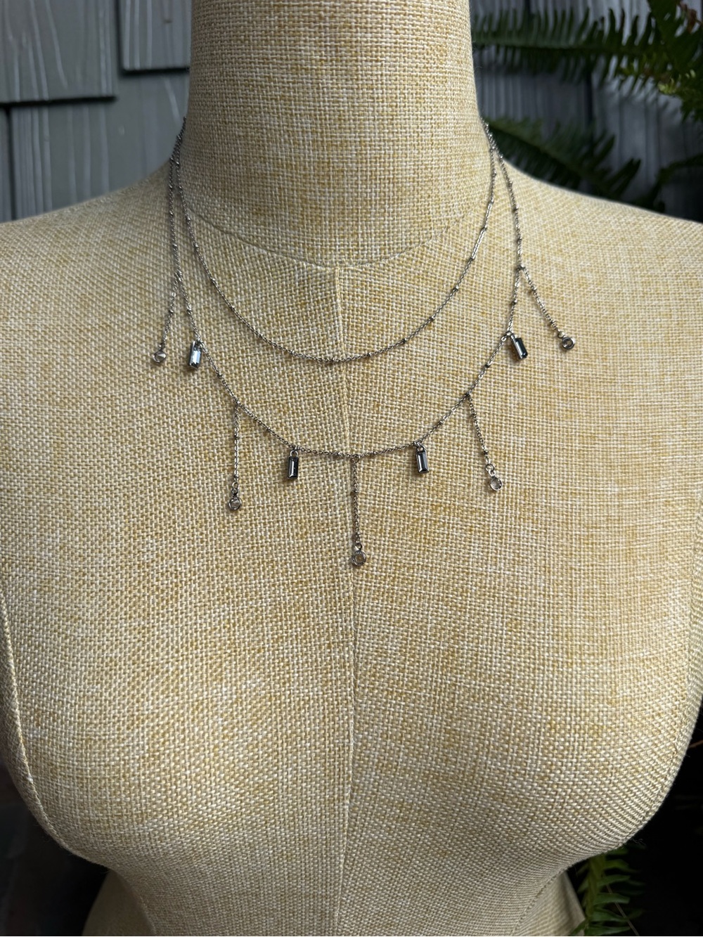 New🌟Free People-Delicate Silver Layered Charm Necklace